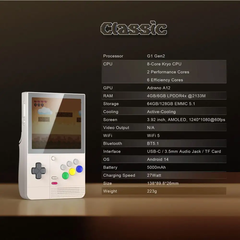 Retroid Pocket Classic connectivity