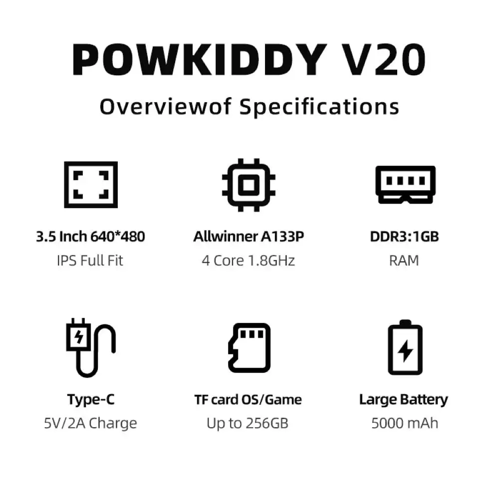 Powkiddy V20 connectivity