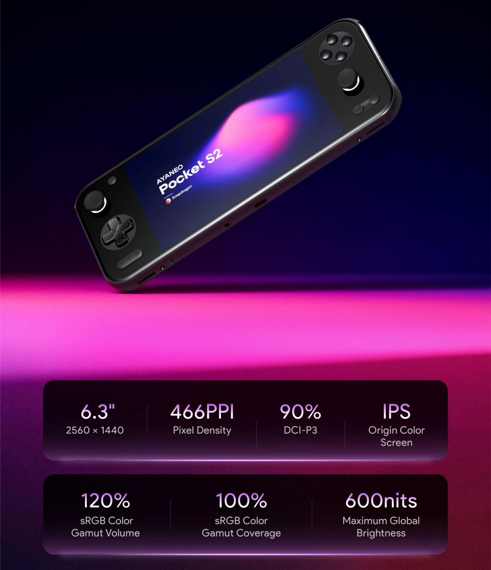AYANEO Pocket S2 screen