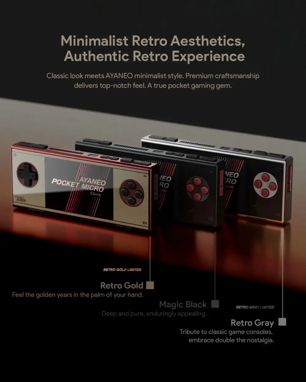 Ayaneo Pocket Micro Classic colors